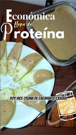 CREMA DE CACAHUATE CASERA 1 INGREDIENTE SIN AZÚCAR 🥜 #recetaFACIL #foodie #peanutbutter #sinazucar