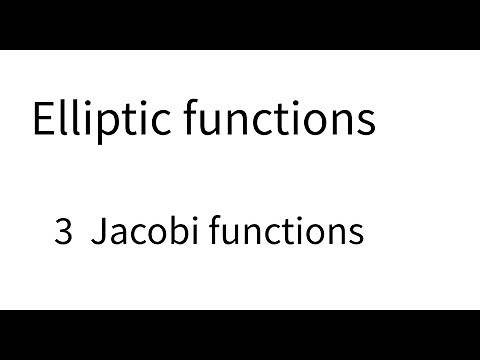 Elliptic functions lecture 3. Jacobi functions