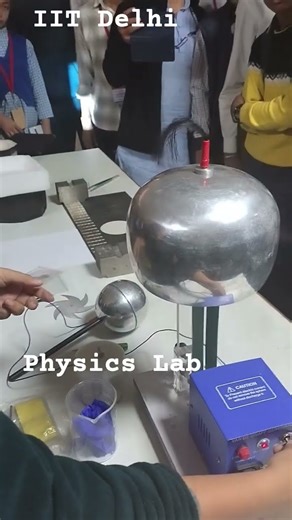 Charge transfer on hair ll VAN DE GRAAFF GENERATOR EXPERIMENT , IIT Delhi #like_share_subscribe