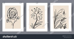 Printable Wall Art Vector Poster Set Stock Vector (Royalty Free) 2105270702 | Shutterstock
