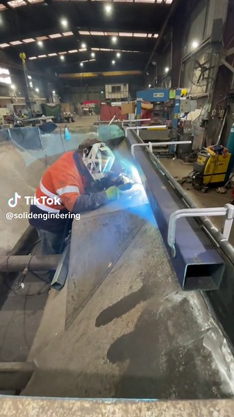 Skilled Welder Demonstrates Metal Fabrication Techniques