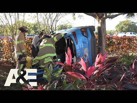 Car Runs Off Road and Crashes Into Tree | Live Rescue | A&E