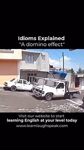 Domino Effect - This idiom describes a situation where one event triggers a chain reaction of related events, often escalating in scale or impact. 📍A car hits a speed bump too quickly, causing the load it’s carrying to start dropping items one by one onto the road. 🗣️“Well, that’s a real domino effect of bad luck—one bump, and everything’s spilling out!” 📍In a professional setting, “domino effect” might refer to a sequence of issues triggered by a single mistake or delay, impacting other part