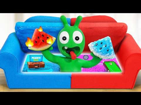 Pea Pea Opens a Mystery Hot and Cold Room Inside the Couch!