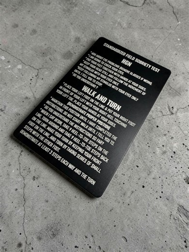 SFST Metal Card for Police Troopers Sheriff Constable. Field Sobriety Test DUI Reference - Etsy