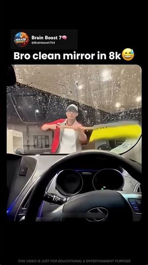 Bro Cleaned the Windshield in 8K Quality 😂🚗