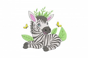 Zebra Machine Embroidery Design, Instant Download - Etsy UK