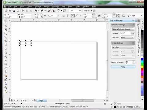 Step and Repeat Command in CorelDraw