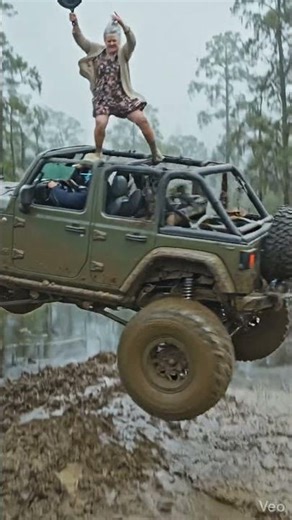 Extreme Jeep Mudding: Grandma's Frying Pan Trick!#Mudding #JeepLife #ExtremeOffroad