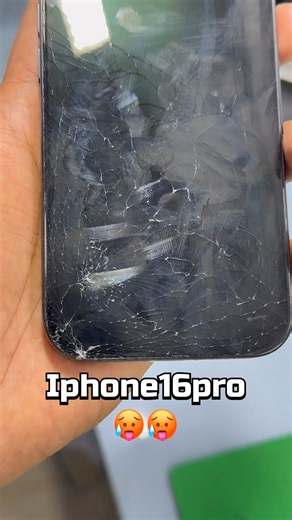 Changed the front glass of iPhone 16 Pro😰😰😰 made the display brand new #iphone #repairing #shorts