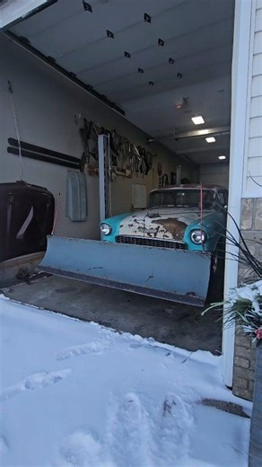Winter has come to Alberta. #ddspeedshop #trifive #classiccar #winterbeater #snowplow #canada #alberta #55chevysnowplow | DD Speed Shop