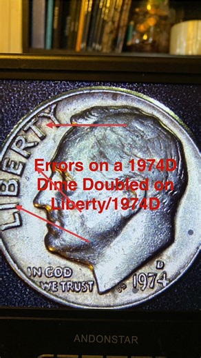 Errors on a 1974D Dime. #coin#coins#collection #coincollection
