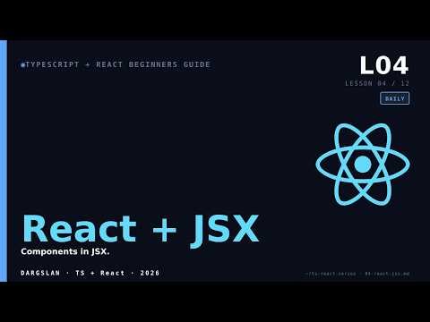 TS React Beginners 04 React JSX - React + JSX with TypeScript — components done right