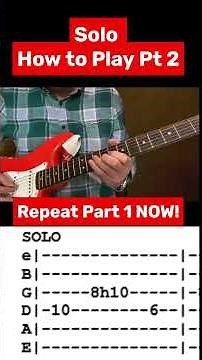 Nirvana Smells Like Teen Spirit Guitar Solo Tutorial - Part 2