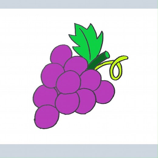 como dibujar uvas | Dibujos faciles | DibuBaron