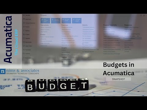 Budgeting in Acumatica