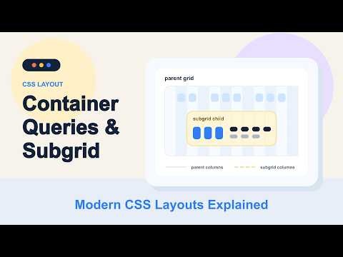 Container Queries & Subgrid: Modern CSS Layouts Explained #CSS #Frontend #webdevelopment