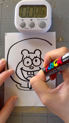 How to Draw Sandy Cheeks in 40 Seconds🧽
