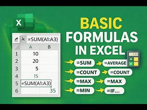 Basic Data Entry & Basic Formulas in Excel | Excel for Beginners (Hindi)