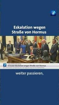 Straße von Hormus: Erneute Eskalation zwischen USA und Iran #tagesschau #nachrichten #usa #iran