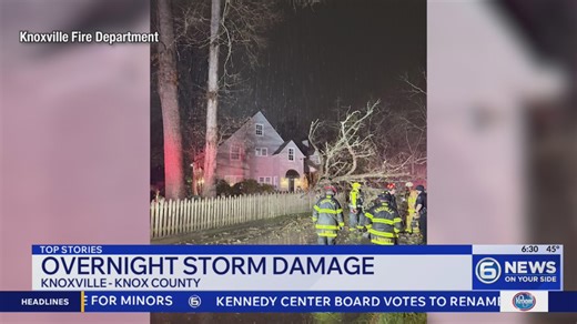 Storms cause damage overnight in Knoxville