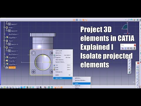 Project 3D elements in CATIA V5 I Isolate projected elements explained in detail