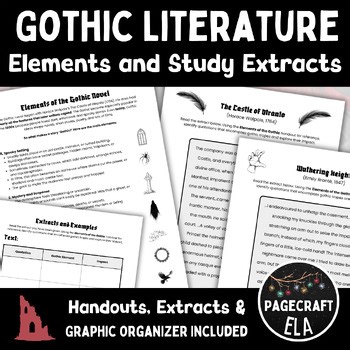 Gothic Literature Elements and Extracts for Study with Graphic Organizer