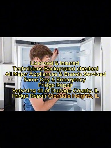 Fridge Repair Glendale Heights, IL630-326-3677
