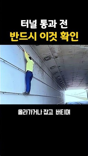 터널 침수에서 살아나는 방법 #안전 #생활정보