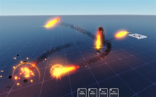 『Roblox DEV』Magic Battleground - FireMissiles 技能展示