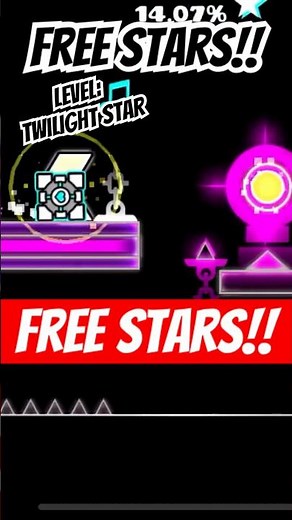 5 Quick Easy Free Stars in Geometry Dash! ⭐️ #GD #GeometryDash #Shorts