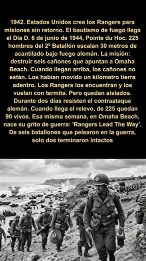 Escalaron un acantilado bajo fuego. 2 de cada 3 murieron #ww2 #diad #normandia #ranger