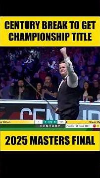 TITLE-WINNING CENTURY 👑🔥 | Shaun Murphy vs Kyren Wilson | Masters Final 2025