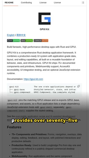 Gpui-kit: Rust GUI components for cross‑platform desktop apps