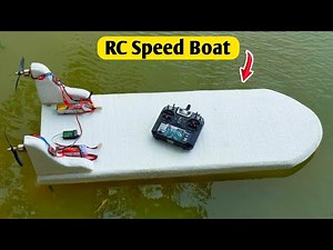 How to Make Single Seat RC Boat Out of styrofoam - DIY speed boat