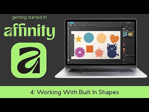 Working With Built in Shapes | Getting Started in Affinity | Beginner Friendly Tutorial