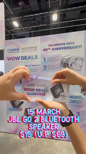 🔥 Unbeatable WOW Deals at IT SHOW 2025! 🔥 Grab the best offers on 📱 Handphones, 🔊 Speakers, 🖱️ Mice, and 🔌 Travel Adaptors! Don’t miss out! 🎉💥----------------------------------------IT SHOW 2025 🖱️💻📱13 - 16 March 2025Suntec Singapore Convention & Exhibition Centre11am - 9pm (Level 3) / 12pm - 9pm (Level 4)Pre-Register now at https://ter.li/jsx7l3 to stay updated on all the latest promo deals!For more updates and the latest news, visit https://www.comexitshow.com.sg/ or follow ourFaceb
