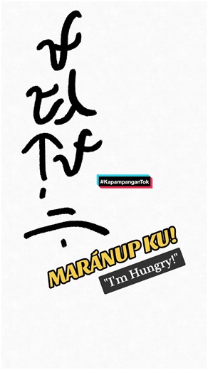 How to Write 'I'm Hungry' in Kulitan Script
