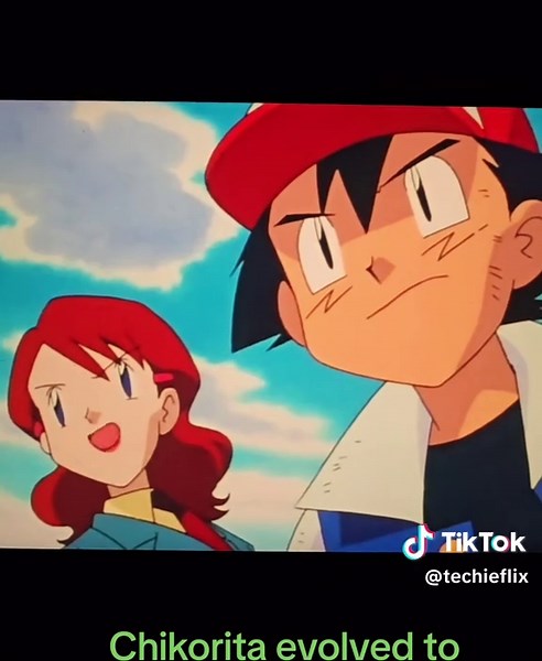 Chikorita Evolves Into Bayleef in Pokémon Anime