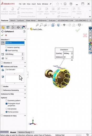 Circular Pattern Design in SolidWorks | Quick Tutorial for Beginners