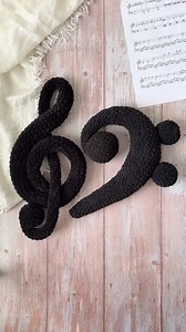 Crochet Treble Clef Bass Clef Pillow Bundle | PDF Pattern | Crochet Treble Clef | Crochet Bass Clef | Amigurumi Music | Crochet Music - Etsy
