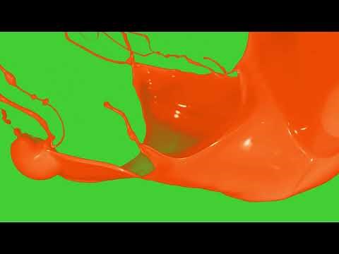 Dynamic Orange Liquid Splash: Stunning Visuals for Creatives on Green Screen | HD | FREE DOWNLOD