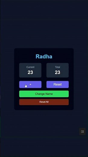 Name Tap Counter – Simple Counter App Using HTML, CSS & JavaScript