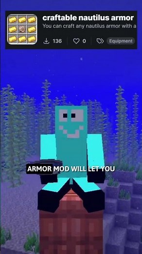 A Mod That Lets You Craft Nautilus Armor In Minecraft!