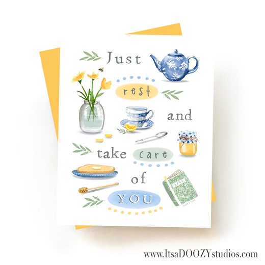 Just Rest and Take Care of You - Get Well Card - Etsy