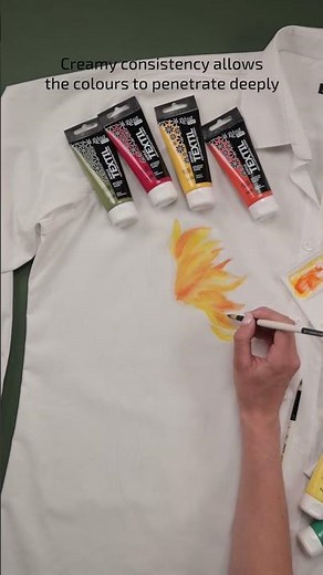 Painting a shirt with ROSA Talent textile paints #diy