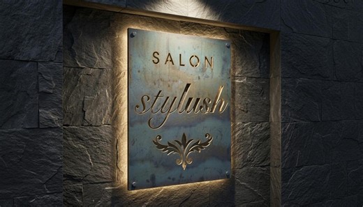 Backlit Metal Custom Corten Steel Logo Sign, Laser Cut, Rustic Patina, Backlit Option - Etsy