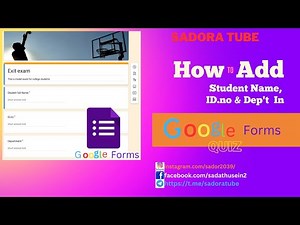 How to set Student Name, ID.no & Dept in Google Forms | በGoogle Forms ፈተና የተማሪ ሙላ ስም፣ መታወቂያ ቁጥር መጨመር