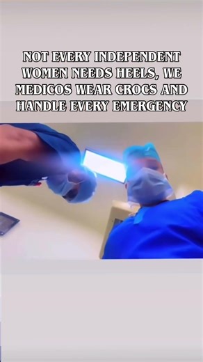 No heels no short dresses, only scrubs and crocs for our independence #redhighheels #medicos #music