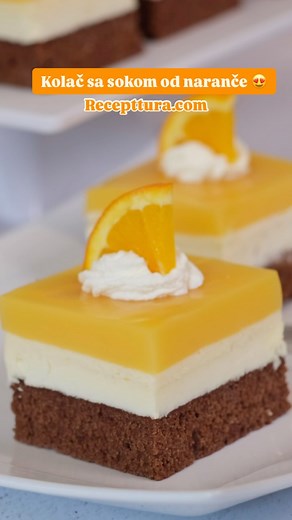 9.8K views · 214 reactions | Kolač sa sokom od naranče brz je i jednostavan, te će se jako dopasti svim ljubiteljima kremastih kolača. .  Novi recept potražite u BIO na našem Instagram profilu, zadnjem Storiju, broadcast kanalu, web stranici www.recepttura.com, te YouTube kanalu www.youtube.com/recepttura . . #recepttura #naranča #naranca #sokoodnarance #orange #kolacsasokomodnarance #kolačodnaranče #kolacodnarance #kolaci #kolači #croatianfood | Recepttura | Facebook